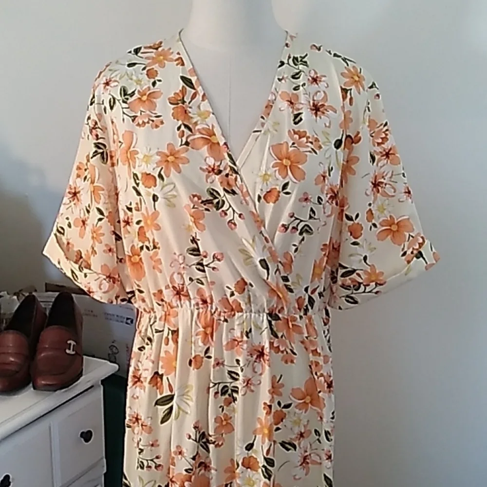 Shein XL summer peach color maxi dress - Picture 2 of 4